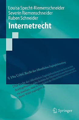E-Book (pdf) Internetrecht von Louisa Specht-Riemenschneider, Severin Riemenschneider, Ruben Schneider