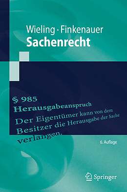 Kartonierter Einband Sachenrecht von Hans Josef Wieling, Thomas Finkenauer