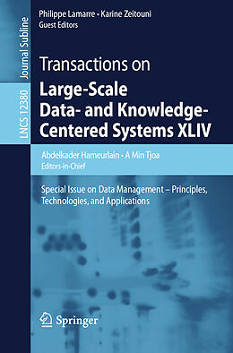 Kartonierter Einband Transactions on Large-Scale Data- and Knowledge-Centered Systems XLIV von 