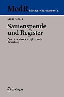 E-Book (pdf) Samenspende und Register von Saskia Köppen