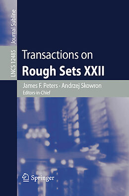 Kartonierter Einband Transactions on Rough Sets XXII von 