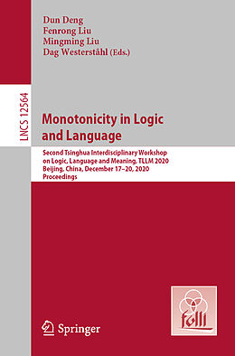 E-Book (pdf) Monotonicity in Logic and Language von 