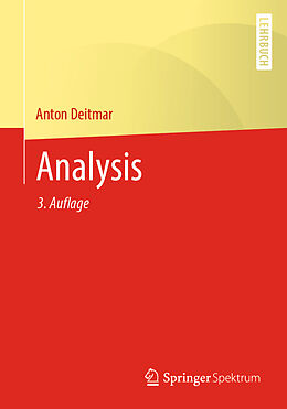 Kartonierter Einband Analysis von Anton Deitmar