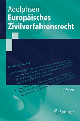 E-Book (pdf) Europäisches Zivilverfahrensrecht von Jens Adolphsen