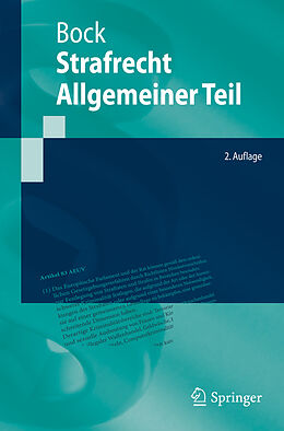 E-Book (pdf) Strafrecht Allgemeiner Teil von Dennis Bock