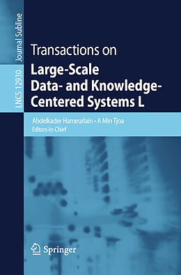 Kartonierter Einband Transactions on Large-Scale Data- and Knowledge-Centered Systems L von 