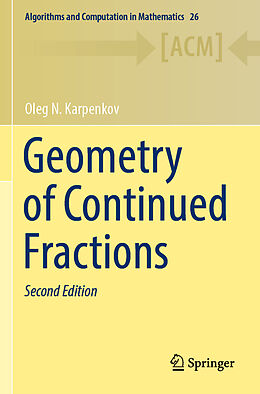 Couverture cartonnée Geometry of Continued Fractions de Oleg N. Karpenkov