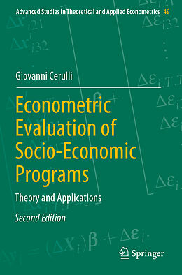 Couverture cartonnée Econometric Evaluation of Socio-Economic Programs de Giovanni Cerulli