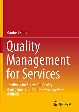 Couverture cartonnée Quality Management for Services de Manfred Bruhn