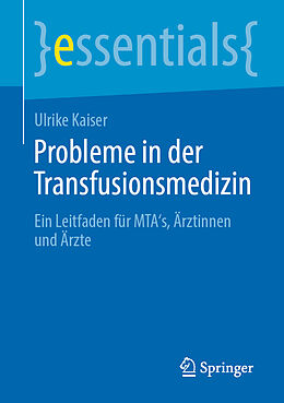 E-Book (pdf) Probleme in der Transfusionsmedizin von Ulrike Kaiser
