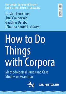 Couverture cartonnée How to Do Things with Corpora de 