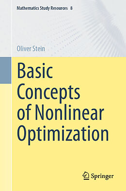 Couverture cartonnée Basic Concepts of Nonlinear Optimization de Oliver Stein