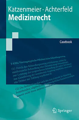 E-Book (pdf) Medizinrecht von Christian Katzenmeier, Claudia Achterfeld