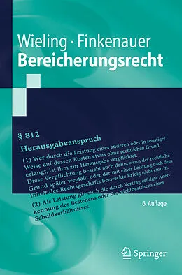 E-Book (pdf) Bereicherungsrecht von Hans Josef Wieling, Thomas Finkenauer