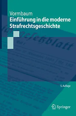 E-Book (pdf) Einführung in die moderne Strafrechtsgeschichte von Thomas Vormbaum