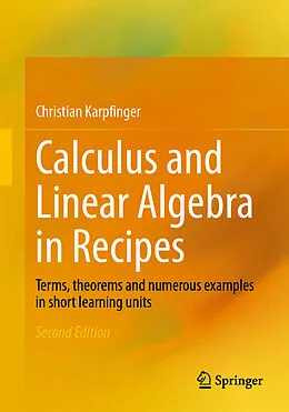 E-Book (pdf) Calculus and Linear Algebra in Recipes von Christian Karpfinger