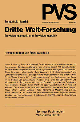 Kartonierter Einband Dritte Welt-Forschung von Prof. Dr. Franz Nuscheler