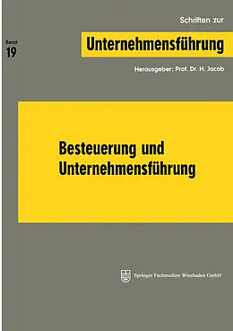 E-Book (pdf) Besteuerung und Unternehmensführung von NA Jacob