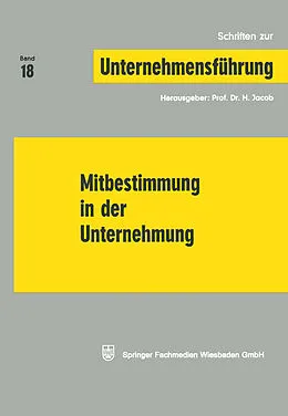 E-Book (pdf) Mitbestimmung in der Unternehmung von NA Jacob