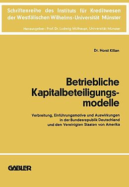 E-Book (pdf) Betriebliche Kapitalbeteiligungsmodelle von Horst Kilian