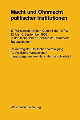 E-Book (pdf) Macht und Ohnmacht politischer Institutionen von NA Hartwich