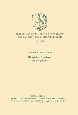 Kartonierter Einband Die geistigen Grundlagen des Risorgimento von Mario Montanari