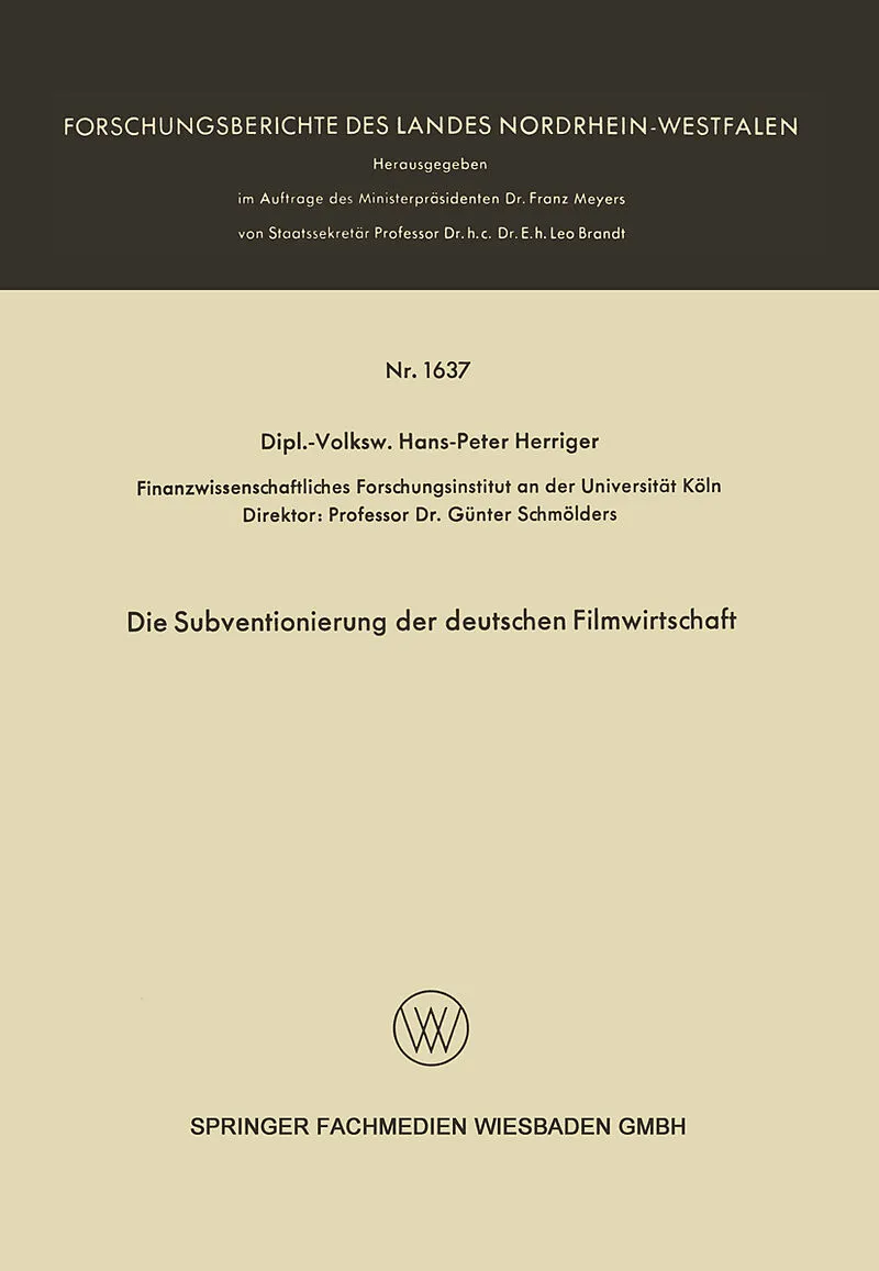 Die Subventionierung der deutschen Filmwirtschaft