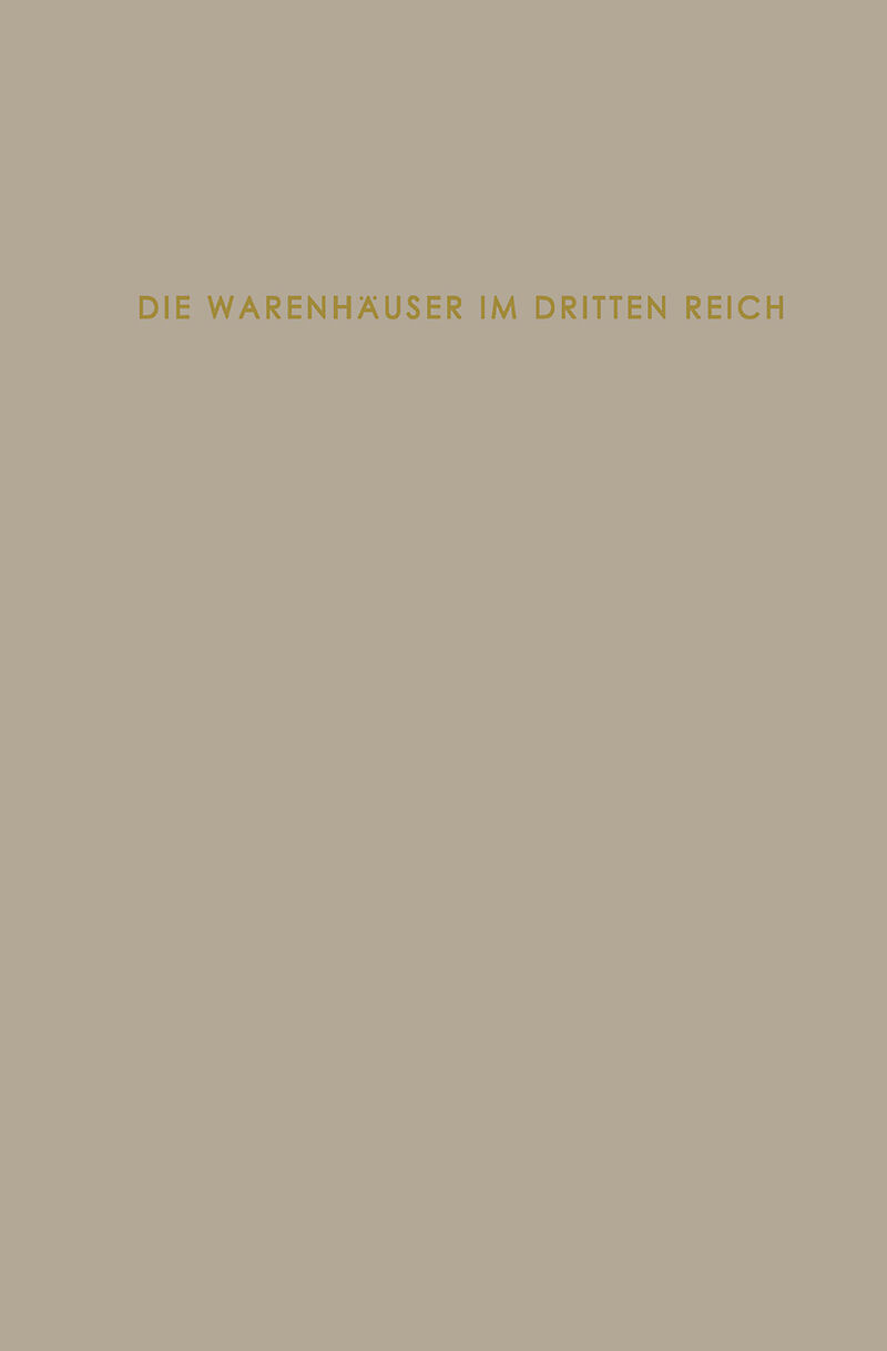 Die Warenhäuser im Dritten Reich