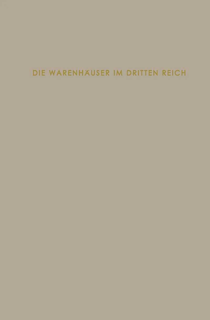Die Warenhäuser im Dritten Reich