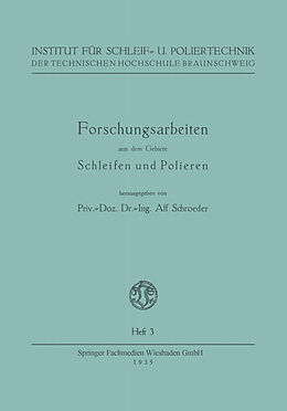 Kartonierter Einband Grundlegende Erkenntnisse über das Schleifen von Hartstoffen von Philipp Kruel