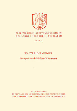 Kartonierter Einband Ionosphäre und drahtloser Weitverkehr von Walter Dieminger
