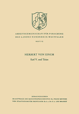 Kartonierter Einband Karl V. und Tizian von Herbert von Einem