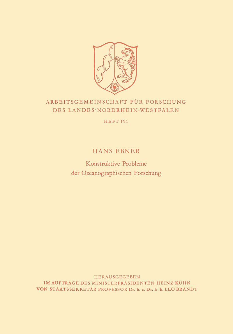 Konstruktive Probleme der Ozeanographischen Forschung