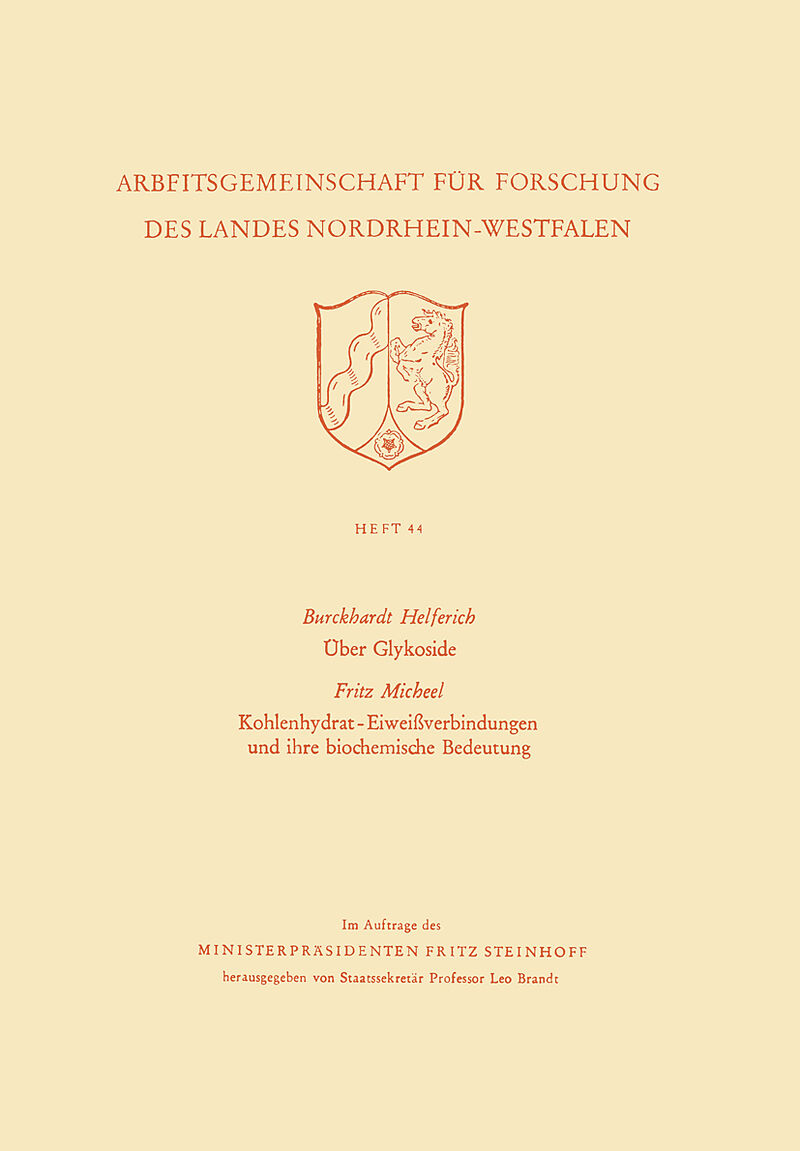 Über Glykoside. Kohlenhydrat-Eiweißverbindungen und ihre biochemische Bedeutung