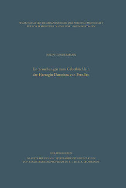 Kartonierter Einband Untersuchungen zum Gebetbüchlein der Herzogin Dorothea von Preußen von Iselin Gundermann
