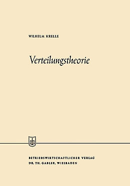Kartonierter Einband Verteilungstheorie von Wilhelm Krelle