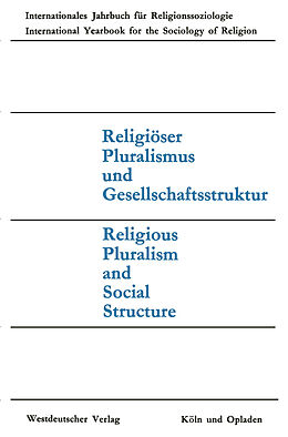 Kartonierter Einband Religiöser Pluralismus und Gesellschaftsstruktur von 