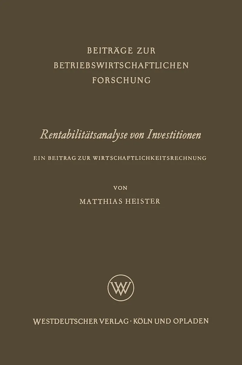 Rentabilitätsanalyse von Investitionen