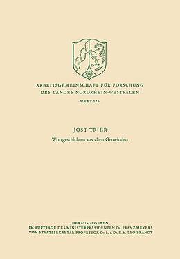 Kartonierter Einband Wortgeschichten aus alten Gemeinden von Jost Trier