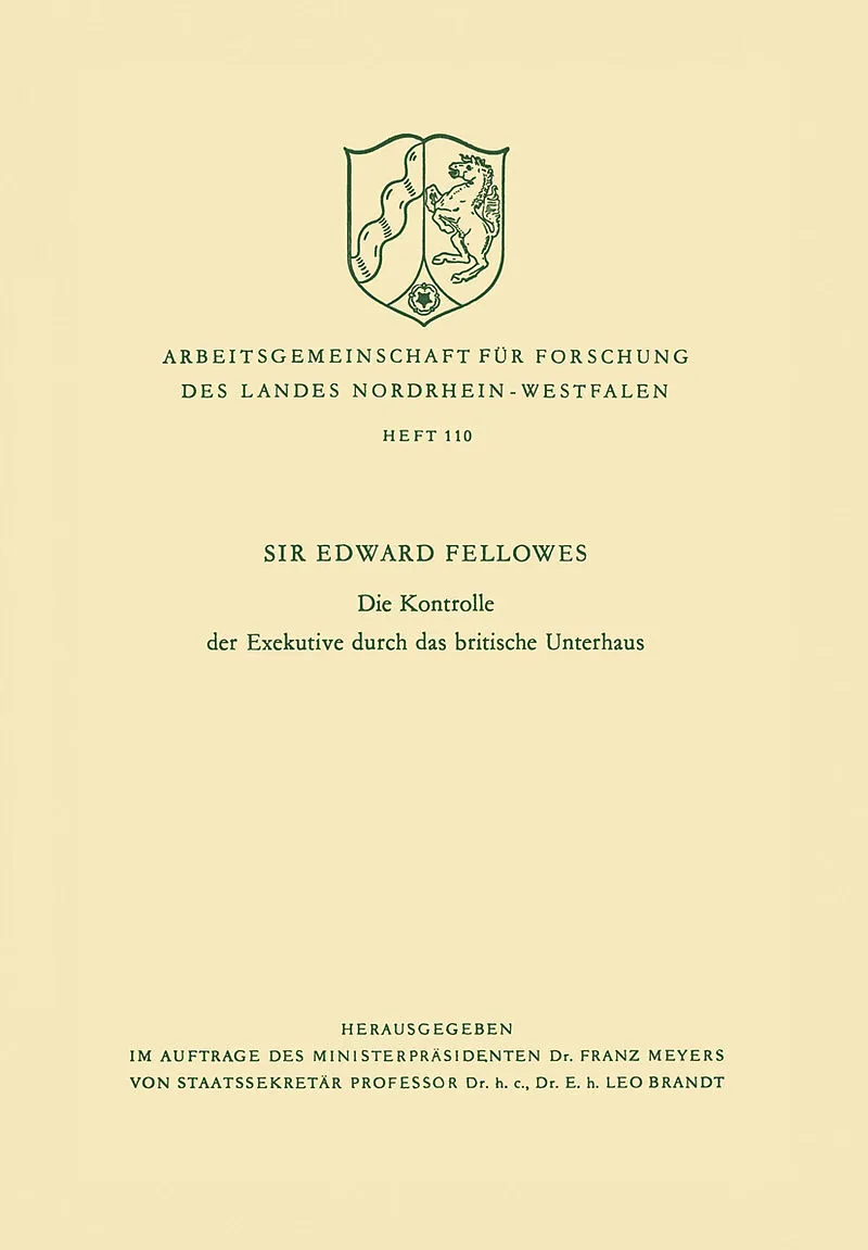 Die Kontrolle der Exekutive durch das britische Unterhaus
