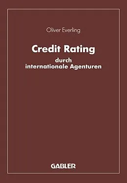 E-Book (pdf) Credit Rating durch internationale Agenturen von Oliver Everling