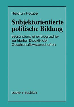 E-Book (pdf) Subjektorientierte politische Bildung von Heidrun Hoppe