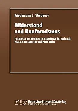 E-Book (pdf) Widerstand und Konformismus von Friedemann J. Weidauer