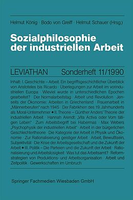 E-Book (pdf) Sozialphilosophie der industriellen Arbeit von Helmut König, Bodo von Greiff, Helmut Schauer