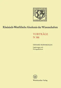 E-Book (pdf) Legierungen mit Formgedächtnis von Erhard Hornbogen