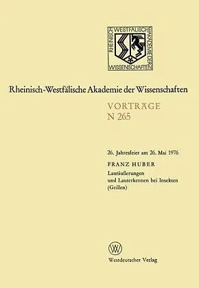 Lautäußerungen und Lauterkennen bei Insekten (Grillen)