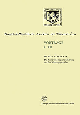 E-Book (pdf) Die Barmer Theologische Erklärung und ihre Wirkungsgeschichte von Martin Honecker