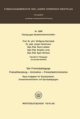 E-Book (pdf) Der Freizeitpädagoge Freizeitberatung  Animation  Freizeitadministration von Wolfgang Nahrstedt
