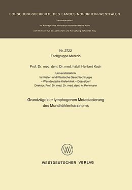 E-Book (pdf) Grundzüge der lymphogenen Metastasierung des Mundhöhlenkarzinoms von Heribert Koch
