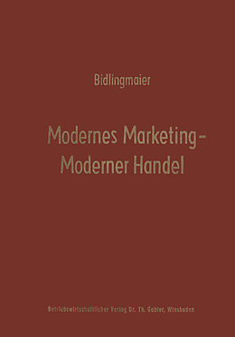 Kartonierter Einband Modernes Marketing  Moderner Handel von 